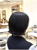 【浦安】ストレートパーマでくせを活かしたくびれボブ/20代