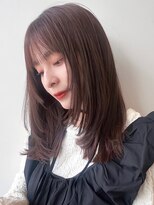 ラフ フロム ガーデン(Laf from GARDEN)&nbsp;ミディアム/レイヤーカット/顔周りカット/ベージュ/透明感カラー