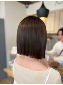タッセルボブ×髪質改善カラー　縮毛矯正/酸性ストレート　丸形