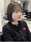 花田/ミニボブオリーブベージュブリーチなしカラー下北沢韓国