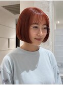 〇ブリーチなしダブルカラーでオレンジカラー