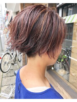 ルーナヘアー(LUNA hair) 『京都ルーナ』刈り上げ女子×ハイライト×ピンク【草木真一郎】