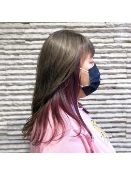 ビス リアン 川口店(Vis lien) インナーカラー/イヤリングカラー/チェリーピンク/グレージュ