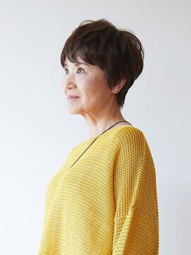 えがお美容室 【えがお美容室】50代60代の方に◎ベージュカラーショート
