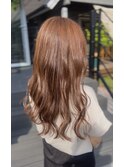 ブリーチなし◎透明感あるコーラルピンク