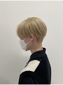 センターパート大人ショート10代20代ハイトーンカラー