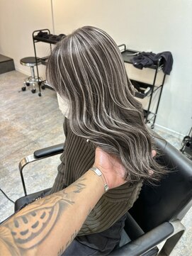 ブレンド 渋谷(BLend) ハイライトカラーマチルダボブインナーグレージュ前髪