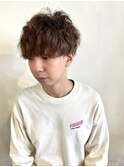 爽やかマッシュショートツーブロック王道波巻きスパイラル