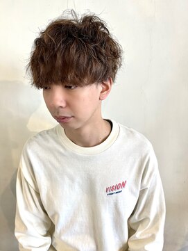 ムード マグ レーベル 南松本(MOOD Mag Label) 爽やかマッシュショートツーブロック王道波巻きスパイラル