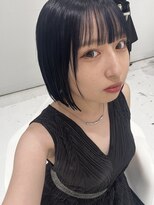 ハイブ 金沢(Hive)&nbsp;10代20代ハイトーンブリーチブルーブラックボブ