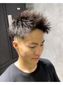 名古屋ジェットモヒカンフェードカットアップバングショート