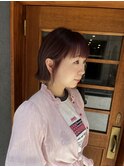 ベビーピンク ◎ 外はねボブ 【 uiic stylist rira 】