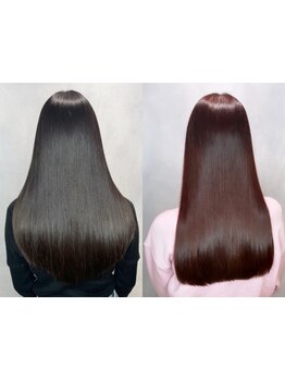 【中百舌鳥駅徒歩30秒】[縮毛矯正+カット\8900]柔らかで毛先まで潤う、理想以上のストレートを実現！