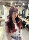 チェリーレッド__ブリーチ無しダブルカラー