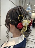 成人式卒業式ヘアアレンジミディアムヘア×渡辺りん