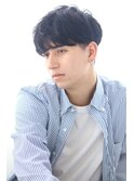 オンオフビジネスカジュアルソフトスパイラルパーマツーブロック