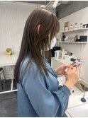 【まつり】顔まわりレイヤー×オリーブベージュ