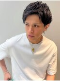 アッシュブラックカルマパーマベリーショートダークアッシュ