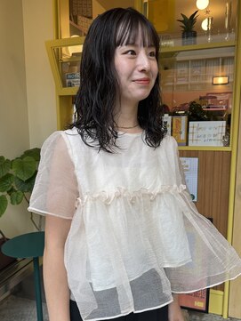 ヒントステーション(HINTSTATION) 〈浅草 半個室〉パーマミディ×オリーブグレージュ