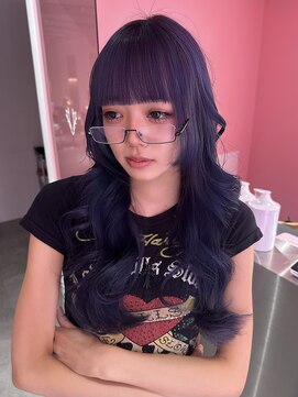 ダズリングディア(Dazzling Deer) パープル/巻き髪/ロング