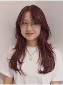 【macana】ワインレッド 暖色 レイヤー 向ヶ丘遊園