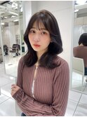 アッシュブラウン/韓国ヘア/渋谷/レイヤー/顔まわり