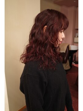 メク(meku) 暖色カラー＊ふわふわパーマ＊冬カラー