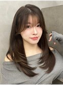 ざくざくレイヤーロングワンカールレイヤー顔周り20代表参道