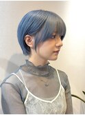水色ショート/耳かけ丸みショート/矢場町/栄