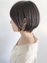 stair : case ginza7【ステアケース】 大人かわいい髪質改善カラー丸みショートボブ耳かけ