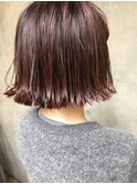 bibito  PINK ハイライト ワンレンボブ イルミナカラー