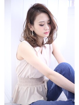 オーロ 西大寺店(ORO) ふんわり透けるブルージュカラー