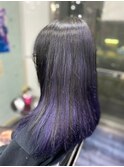 毒かわいい紫黒インナーカラー