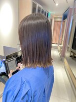 ヘアサロンガリカアオヤマ(hair salon Gallica aoyama)&nbsp;【坂本拓麻】大人かわいいミディボブ/透け感ベージュ/小顔ヘア