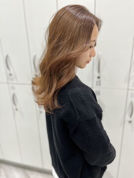 アース コアフュールボーテ 新潟青山店(EARTH coiffure beaute) ナチュラルベージュアドミオカラー艶カラー
