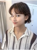 前髪カール×ミニBob×アクアパーマ