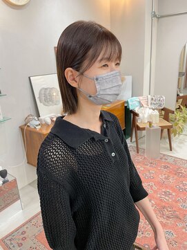 ヘアー アイス カンナ(HAIR ICI Canna) 外ハネボブ/前下がりボブ/切りっぱなしボブ/顔まわりレイヤー