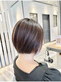 丸みショート×地毛風ストレート　越谷　ストレート