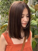 オリンテ バイ レシッド 表参道(orente by rcid)&nbsp;韓国顔周りレイヤーカットワンカール姫カットテラコッタオレンジ