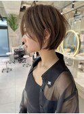 メルティカラー似合わせカットウェーブミディアムショートボブ