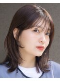 似合わせカット　ミディアムレイヤー　外ハネ　ワンカール