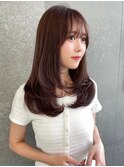 くびレイヤー/ボブルフ/ネビージュ/小顔/ワンレン/なれミディ