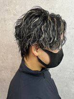 メッシュハイライトスパイラルパーマツイストパーマツーブロック