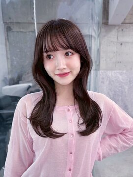 フィヴェント(Fivent) 黒髪韓国小顔レイヤーイメチェン暗めオリーブグレークラゲヘアー