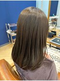 大人可愛いブリーチなし透明感カラーグレージュ