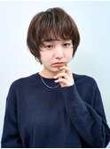 くびれヘア/アプリコットオレンジ/レイヤー/ショートボブ/韓国