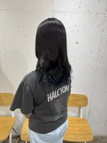 アジールヘア 北千住駅西口店(agir hair)&nbsp;ネイビーカラー ネイビーグラデーション 北千住