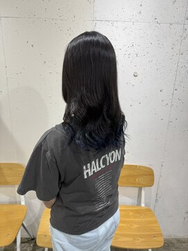 アジールヘア 北千住駅西口店(agir hair) ネイビーカラー ネイビーグラデーション 北千住