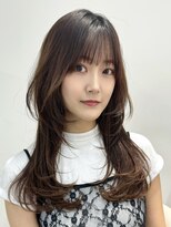 ワンズ リー 上大岡店(One's ly)&nbsp;暗めカラーフェイスフレーミンググランマッシュデザインカラー