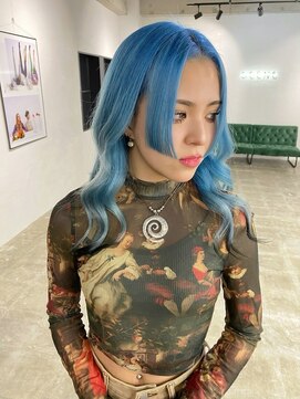 スーパーシーン(SUPER SCENE) ミディアムヘア/デザインカラー/フェイスフレーミング/宜野湾